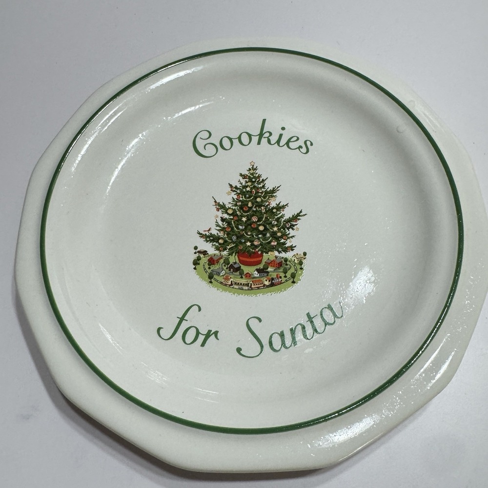 Pfaltzgraff Christmas Heritage Cookie For Santa Plate Vtg 5828435